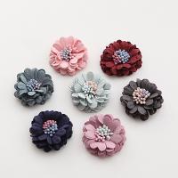 Cloth Hair Accessories DIY Findings, Flower, more colors for choice, 30mm, 20PCs/Bag, Sold By Bag