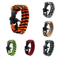 Survival Bracelets, Nylon Cord, Tibetan Style Screw Pin Shackle, painted, Unisex, more colors for choice, 25mm, Sold Per Approx 8.5 Inch Strand