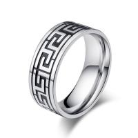 Titanium Steel Finger Ring, plated, different size for choice & for man, 8mm, Sold By PC