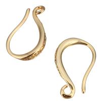 Brass Earring Hook real gold plated with loop 0.7mm Approx Sold By Lot