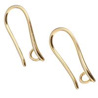 Brass Earring Hook real gold plated with loop 1mm Approx Sold By Lot