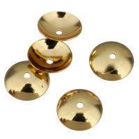 Messing Perlenkappe, vergoldet, 8x2mm, Bohrung:ca. 1mm, 200PCs/Menge, verkauft von Menge