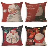 Funda de almohada, Algodón lino, Cuadrado, Joyas de Navidad & diferentes patrones para la opción, 45x45cm, Vendido por UD