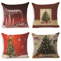 Kissenbezug, Leinen- Baumwolle, Quadrat, Weihnachtsschmuck & verschiedene Muster für Wahl, 45x45cm, verkauft von PC
