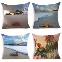 Cushion Cover, Linen Cotton,  Square, different designs for choice, 45x45cm, Sold By PC
