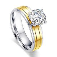 Rhinestone палец кольцо, титан, Другое покрытие, разный размер для выбора & Женский & со стразами, Много цветов для выбора, 6mm, продается PC