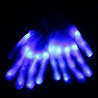 Gants, Nylon, main, Bijoux d'Halloween & LED, bleu, 230mm, Vendu par paire