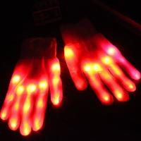 Перчатки, нейлон, Рука, Хэллоуин ювелирные изделия & LED, красный, 230mm, продается Пара