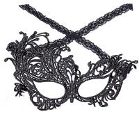 Máscara Eye Gothic, renda, Flor, feito à mão, preto, vendido por PC