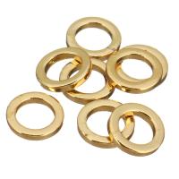 Латунь Ювелирные кольца, Кольцевая форма, плакированный настоящим золотом, 6x1mm, отверстие:Приблизительно 4mm, 500ПК/Лот, продается Лот