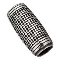 Edelstahl Magnetverschluss, Schwärzen, 31x13.50x13.50mm, Innendurchmesser:ca. 8, 8.5mm, 10PCs/Menge, verkauft von Menge