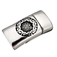 Stainless Steel Magnetic Clasp, blacken, 29x16x10mm, Inner Diameter:Approx 13x7mm, 10PCs/Lot, Sold By Lot