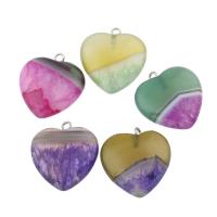 Agate Jewelry Pendants, mixed, 22x20x6mm, Hole:Approx 2mm, 5PCs/Bag, Sold By Bag