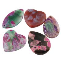 Brazil Agate Pendant, mixed, 45x45x6mm-33x52x5mm, Hole:Approx 2mm, 5PCs/Bag, Sold By Bag
