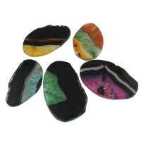 Brazil Agate Pendant, mixed, 62x40x5mm, Hole:Approx 1-1.5mm, 5PCs/Bag, Sold By Bag