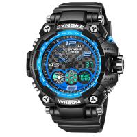 "Synoke® Unisex Jewelry Watch", Plastmasinis, su Stiklas & Nerūdijantis plienas, padengtą, 50M atsparus vandeniui & reguliuojamas & LED, daugiau spalvų pasirinkimas, 58x18mm,22mm, Ilgis Apytiksliai 6.4-9.1 Inch, Pardavė PC