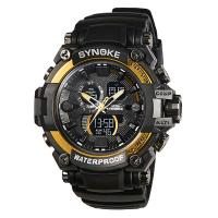 Synoke® Unisex Smykker Watch, Plast, med Glas & Stainless Steel, forgyldt, 50M vandtæt & justerbar & LED, flere farver til valg, 58x17mm,22mm, Længde Ca. 10 inch, Solgt af PC