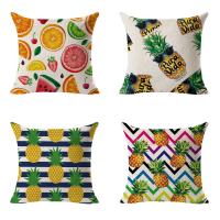 Cushion Cover, Linen Cotton,  Square, different designs for choice, 45x45cm, Sold By PC