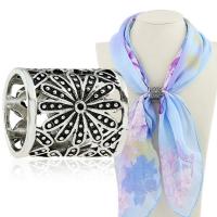 Boucle de foulard, alliage de zinc, Placage, pour femme, plus de couleurs à choisir, sans plomb et cadmium, 20x28mm, Vendu par PC