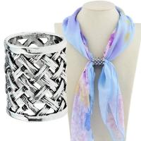 Boucle de foulard, alliage de zinc, Placage, pour femme, plus de couleurs à choisir, sans plomb et cadmium, 28x20mm, Vendu par PC