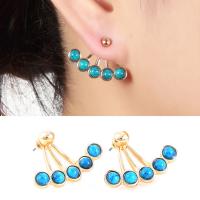 Tibetan Style Split Earring, with Resin, stainless steel post pin, plated, detachable & for woman, more colors for choice, lead & cadmium free, 10-20mm, Sold By Pair