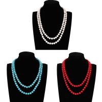 Fashion Turquoise Necklace Round for woman & multi-strand 8mm Sold Per Approx 22.5 Inch Strand