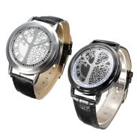 Мужские наручные часы, нержавеющая сталь, с Искусственная кожа & Стеклянный, разные стили для выбора & сенсорный экран & LED & Мужский, оригинальный цвет, 43.5mm, 20mm, длина:Приблизительно 10 дюймовый, продается PC