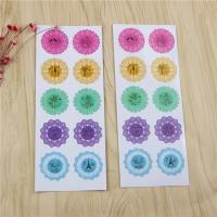 Sealing Sticker, Paper, Flower, sticky, 45mm, 10Sets/Lot, 10PCs/Set, Sold By Lot