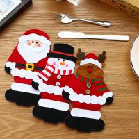 Non-woven Fabrics Christmas Tableware Bags Cover, Christmas jewelry, 80x180mm, Sold By PC