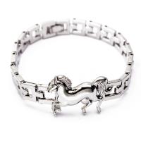 Bijoux bracelet en acier inoxydable, cheval, pour femme, couleur originale, 10mm, Vendu par Environ 7.5 pouce brin