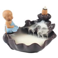 Backflow Incense Burner, Porcelain, handmade, more colors for choice, 140x115x60mm, Sold By PC