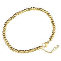 Stainless Steel Jewelry Bracelet, with 1Inch extender chain, gold color plated, for woman, 4mm, Sold Per Approx 7 Inch Strand