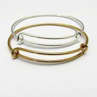 Bijoux de bracelet en alliage de zinc, Placage, Réglable & pour femme, plus de couleurs à choisir, sans plomb et cadmium, 2mm, Diamètre intérieur:Environ 65mm, Longueur:Environ 8 pouce, Vendu par sac