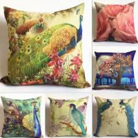 Cushion Cover, Linen Cotton, Square, different designs for choice, 450x450mm, Sold By PC