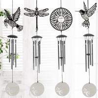 Aluminum Windbell, with Iron & Stainless Steel, plated, different styles for choice, 450mm, Sold By PC