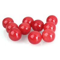 Jade Red Beads Round no hole 14mm Sold By PC
