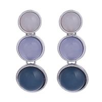 Resin Earring Zinc Alloy with Resin stainless steel post pin platinum color plated for woman lead & cadmium free Sold By Pair