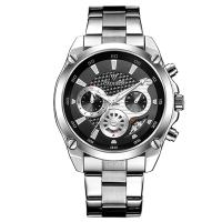 Мужские наручные часы, нержавеющая сталь, с заголовка из цинкового сплава & Стеклянный, Другое покрытие, 30M водонепроницаемый & Мужский, Много цветов для выбора, не содержит никель, свинец, 42.5x12mm, 22mm, длина:Приблизительно 8 дюймовый, продается PC