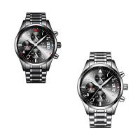 Men Wrist Watch Stainless Steel with zinc alloy dial & Glass & Stainless Steel plated 30M waterproof & for man nickel lead & cadmium free 20mm Length Approx 8.6 Inch Sold By PC