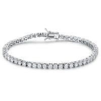 Cubic Zirconia Bracelet Brass platinum color plated for woman & with cubic zirconia lead & cadmium free Sold Per Approx 7 Inch Strand