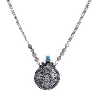Tibetan Style Sweater Chain Necklace, with Resin, antique silver color plated, for woman, lead & cadmium free, 820mm, Sold Per Approx 32 Inch Strand