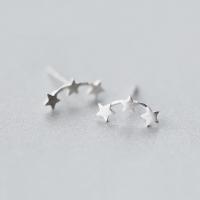 925 Sterling Silver Stud Earrings, for woman, 11.50x4.50mm, Sold By Pair