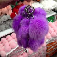 Zinc Alloy Key Clasp Plush with Zinc Alloy platinum color plated for woman 200mm Sold By PC