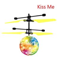 ABS Plastic RC Flying Ball RC infrared Induction Helicopter Ball Built-in Shinning LED Lighting for Kids Teenagers Colorful Flyings for Kid's Toy Gglitter Sold By PC