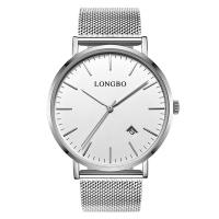 LONGBO® Unisex Smykker Watch, Stainless Steel, med zink legering dial & Glas, forgyldt, Livsbestandig & forskellig størrelse for valg, flere farver til valg, Solgt af PC