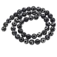 Tibetan Agate Beads, 10x10mm, Hole:Approx 1mm, Approx 38PCs/Strand, Sold Per Approx 14.9 Inch Strand