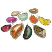 Lace Agate Pendants, with Tibetan Style, mixed, 55x88x6mm-36x61x5mm, Hole:Approx 6mm, 10PCs/Bag, Sold By Bag
