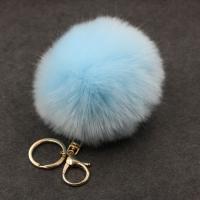 Zinc Alloy Key Clasp Plush with Zinc Alloy gold color plated for woman 100mm Sold By PC