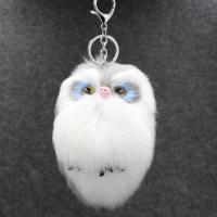 Zinc Alloy Key Clasp Plush with Zinc Alloy platinum color plated for woman Sold By PC