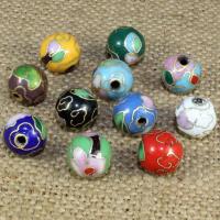 Cloisonne Beads, Round, handmade, more colors for choice, 10mm, Hole:Approx 1.5mm, 10PCs/Bag, Sold By Bag